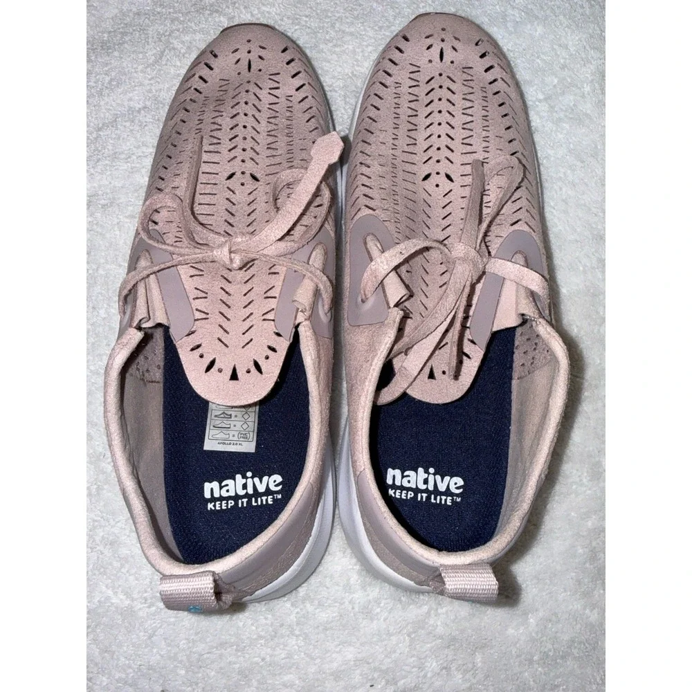 Native Pink Apollo Perforated Sneakers Women's Size 7 EUC - Picture 9 of 9